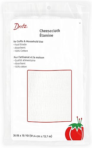 Miniatura 7 de Dritz 606 Cheesecloth, grado alimenticio #10, 36 pulgadas x 6 yardas, color blanco (paquete de 2)