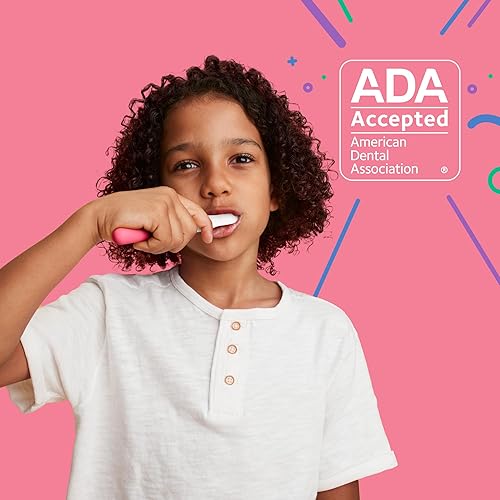 Miniatura 10 de Quip Cepillo de dientes eléctrico para niños, cepillo de dientes sónico con cabezal de cepillo pequeño, cubierta de viaje y soporte de espejo,