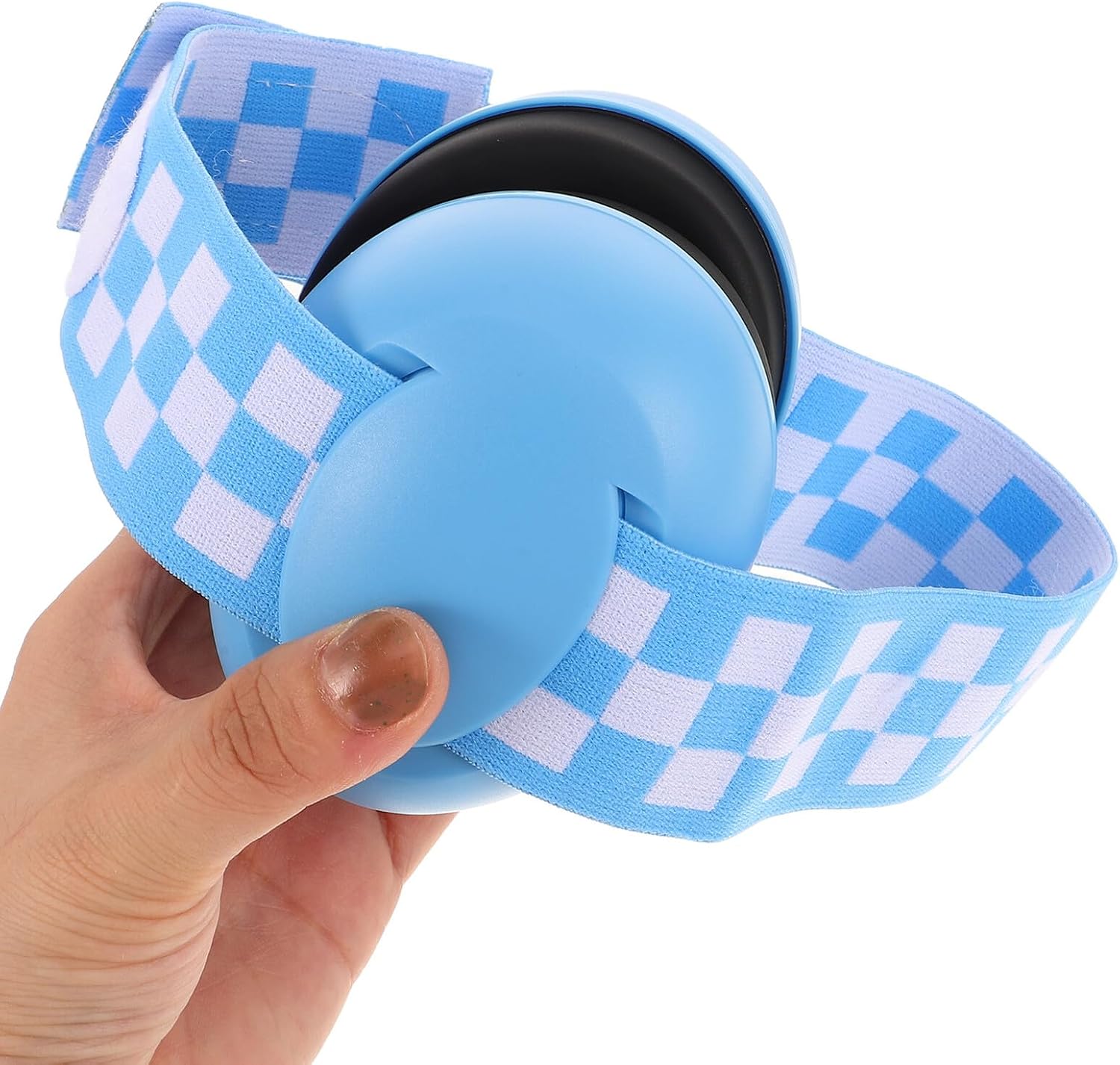 Noise Cancelling Ear Protection Earmuffs with Adjustable Elastic Headband Soft Breathable Padding for Hearing Safety in Noisy Environments Blue Cartoon Design