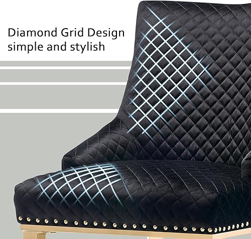 Miniatura 4 de AZhome Sillas de comedor sillas de comedor con ribete de clavos en gris silla de comedor tapizada contemporánea patas de acero inoxidable plateadas