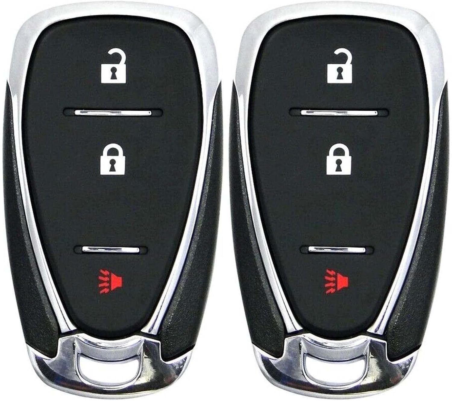 Lot 2X New Replacement Keyless Key Shell CASE Fob Compatible with & Fit for Select Chevrolet Vehicles - (No Electronics or Chip Inside)