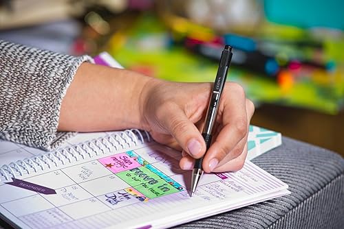 Miniatura 10 de Zebra Pen F-301 Bolígrafo retráctil barril de acero inoxidable punta fina 0028in tinta azul paquete de 12