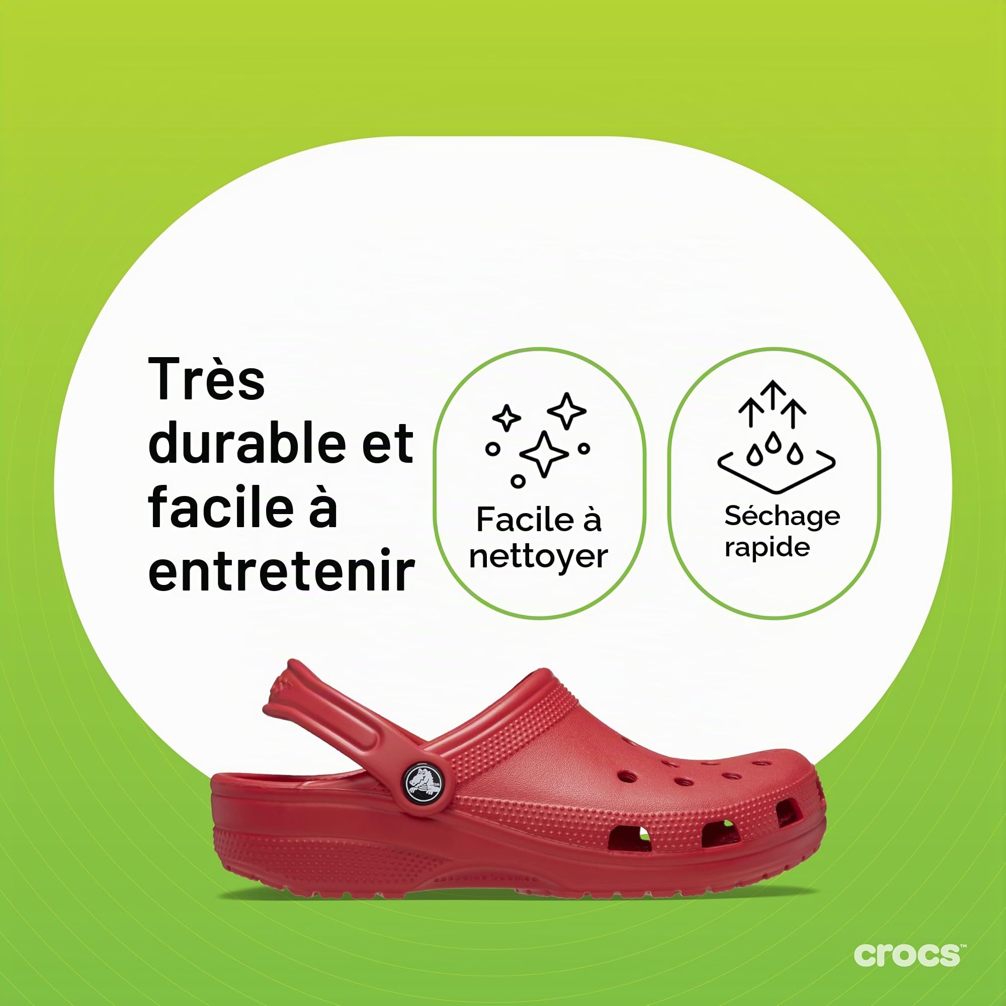 Crocs Unisexe Adulte Classic Clog Sabots, Varsity Red, 39/40 EU