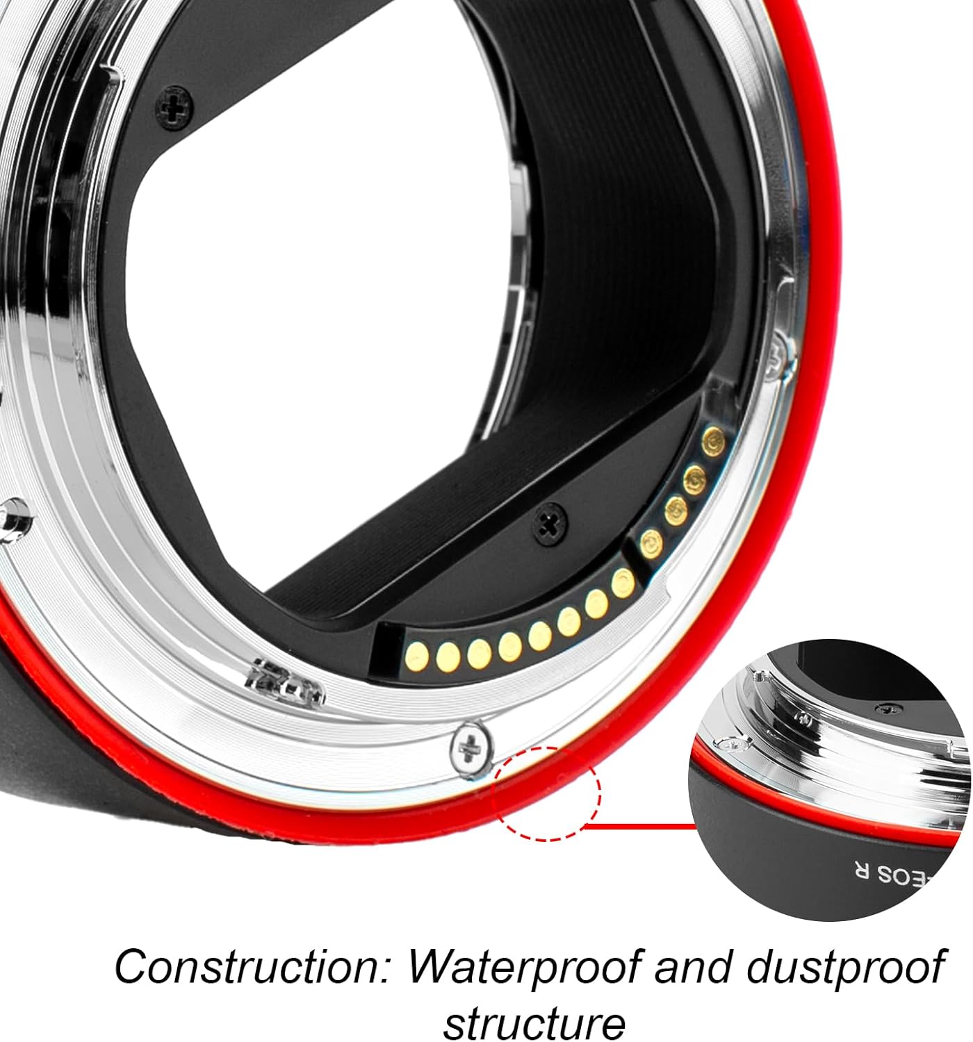 Meike Metal Lens Adapter EF-EOSR Auto-Focus Mount Converter for Canon EF/EF-S Lens to EOS-R EOS-RP R5 R6 R7 R10 C70 and RED Komodo Cameras