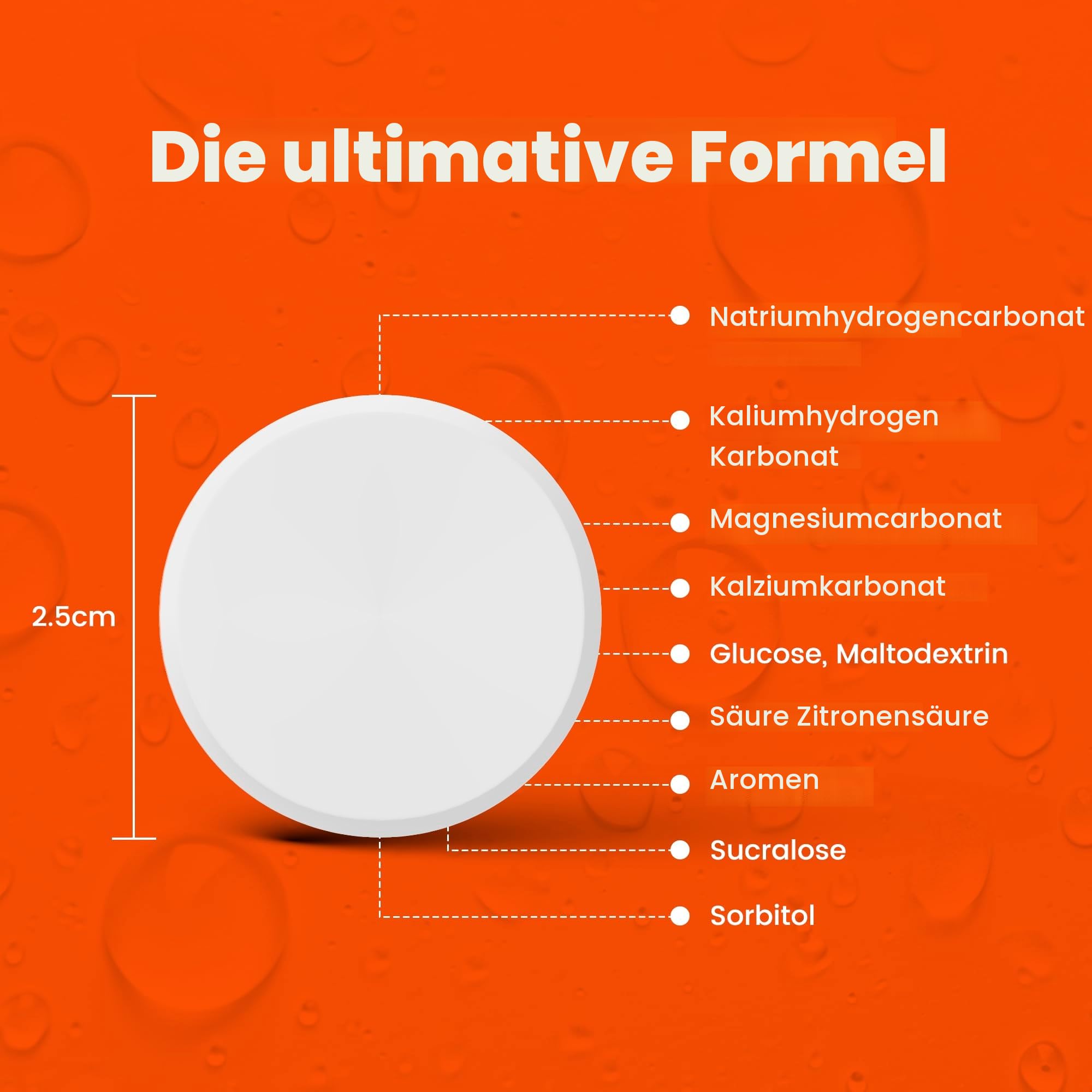 Precision Hydration Elektrolyt-Tabletten - Mehrstufige efferveszierende Hydrationstabletten - Bekämpft Krämpfe - Kalorienarm, glutenfrei, vegetarisch freundlich (1 Tube, 1000 mg/L - Orange Tube)