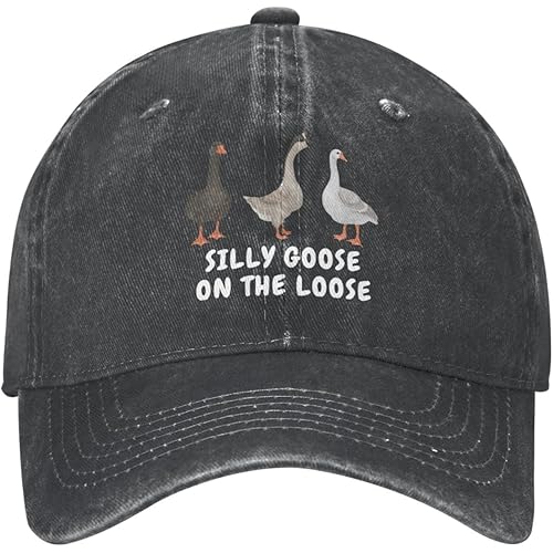 Funny Goose Hat Silly Goose On The Loose Hat Men Baseball Hats Funny Cap