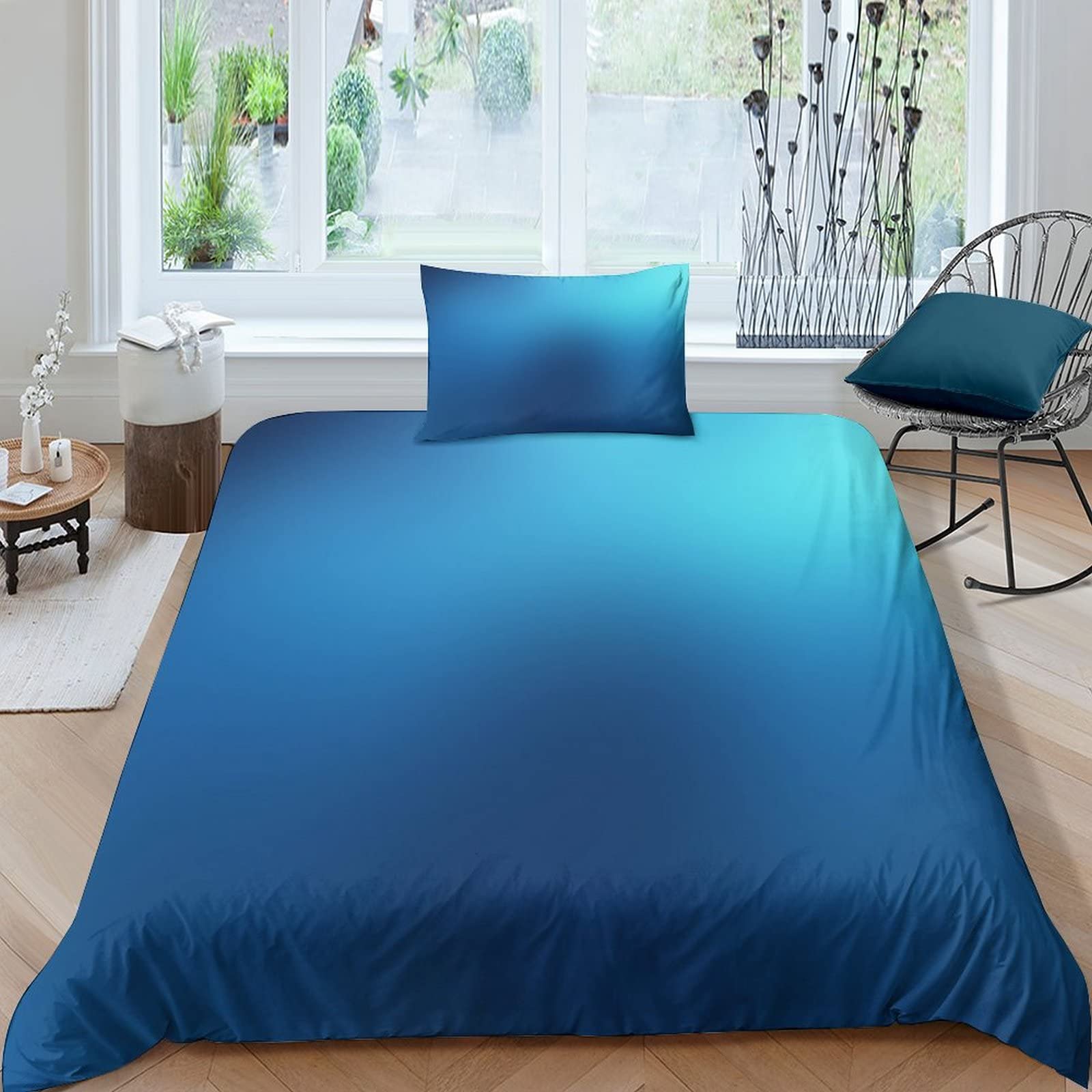Housses de couettes ocean imprimé 3D en microfibre pour lit single