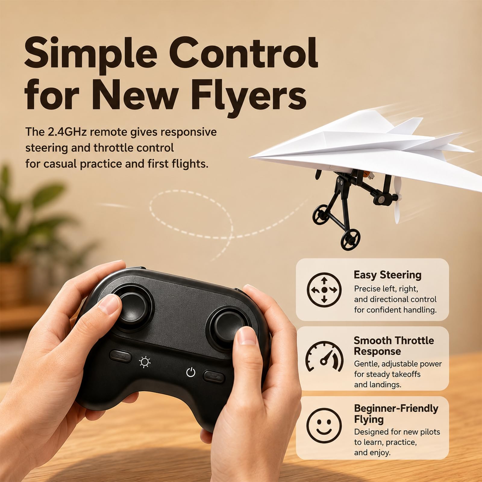 Genérico RC Paper Airplane Kit with Gyro Stabilizer, Remote Control Airplane, DIY RC Airplanes Kit, Foldable Lightweight Glider Tool for Hobbyists and Beginner Flyers (Three Batteries)