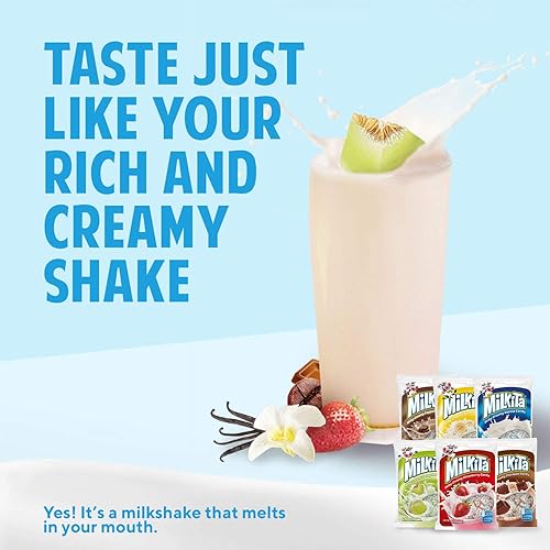Miniatura 9 de Milkita Bolsa de dulces cremosos para batido, sin gluten, con calcio y leche real, cero grasas trans, bajo en azúcar (banana y melaza), 60 unidades