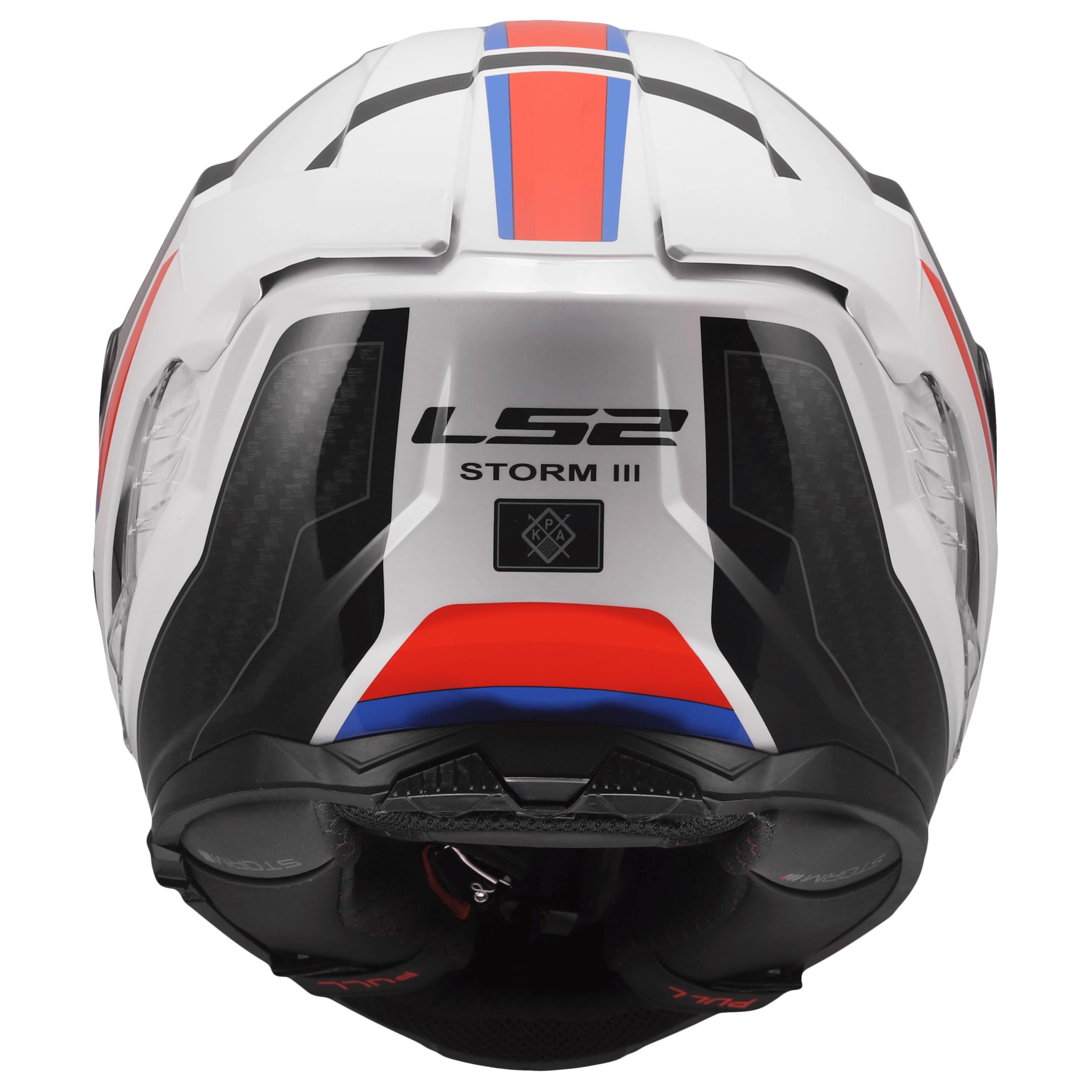 LS2, Casco Moto Integral STORM III SPORTY White Blue Red, XXS