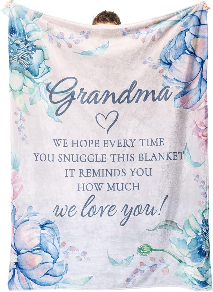 Cozy Floral Print Blanket Gift