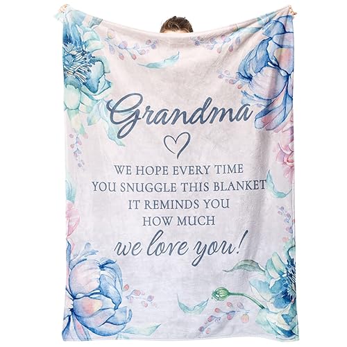 Afterprints Gifts for Grandma Blanket, Grandma Gifts for Christmas, Birthday,