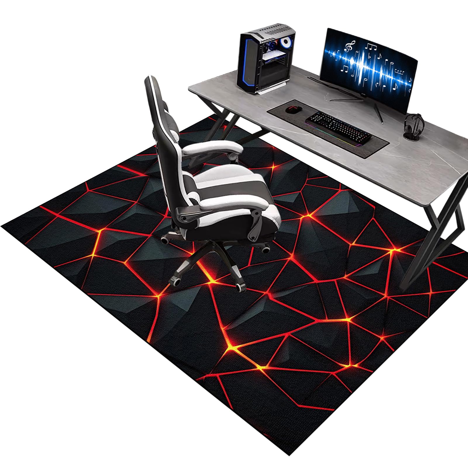 Office Chair Mat for Carpet, Computer Desk Chair Mat for Hard Floor, Floor Protectors for Rolling Chairs, Gaming Chair Mat for Wooden Floors, Floor Mats for Home Office Floor Protection 200 x 240 cm