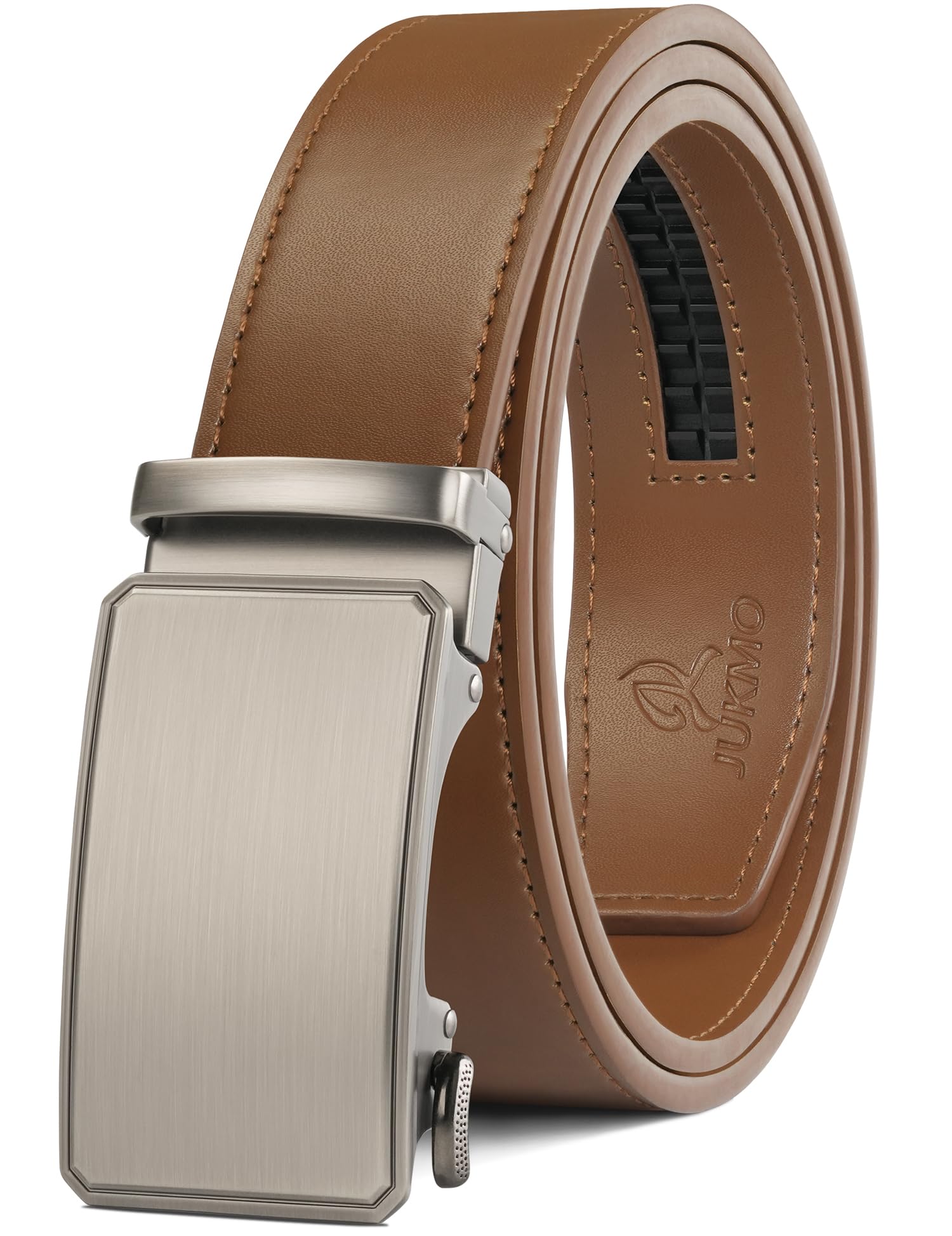 JUKMO Gürtel Herren, Ledergürtel Ratsche Automatikschließe, 35mm Breit Gürtel