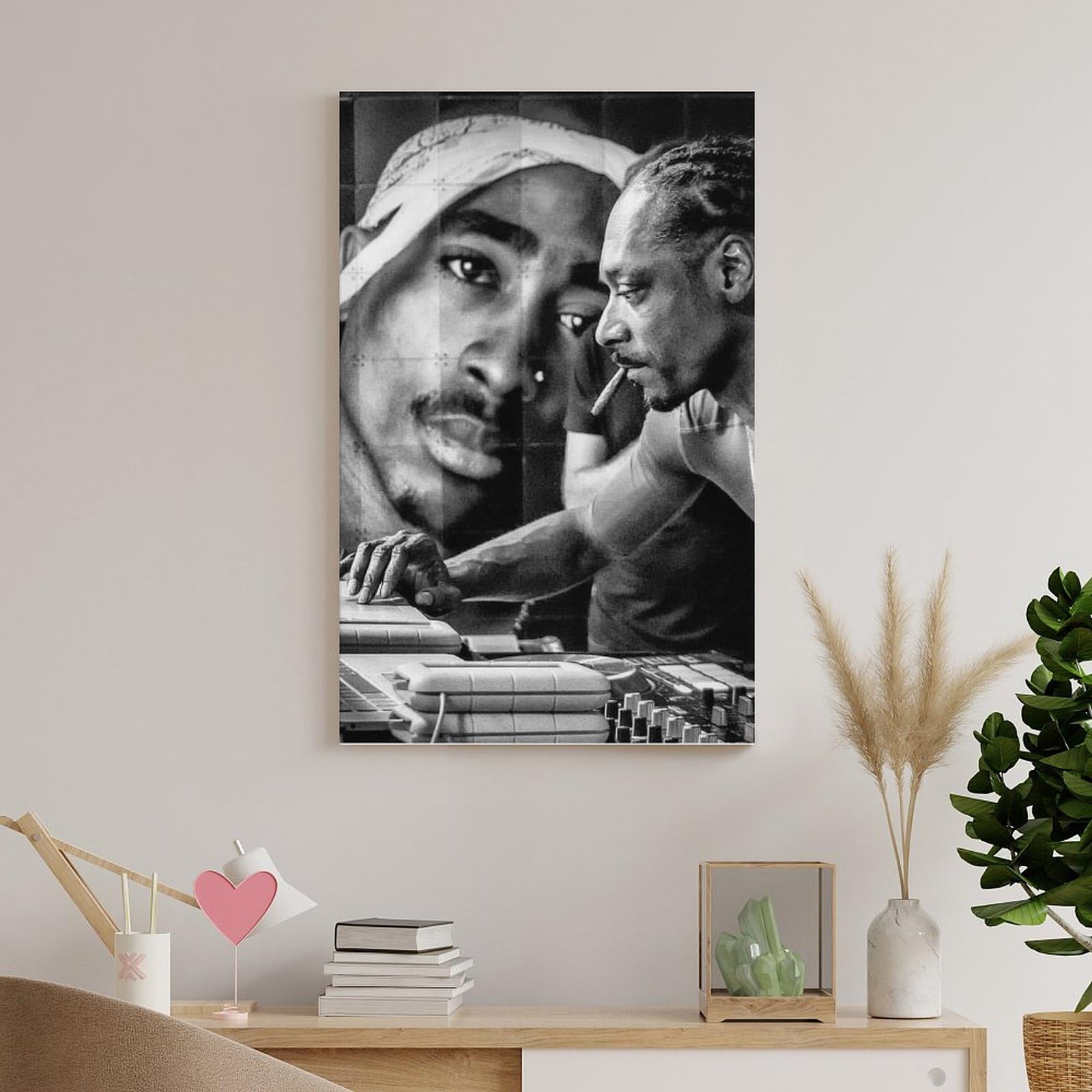 Poster su tela, motivo: cantante rap hip hop all star, stampa artistica da parete, poster decorativo moderno per la famiglia, 60 x 90 cm