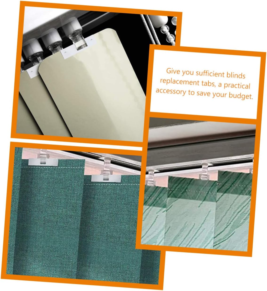 12pcs Blind Repair Vane Saver Vertical Blind Repair Tabs Replacement Slats Easy Install Parts