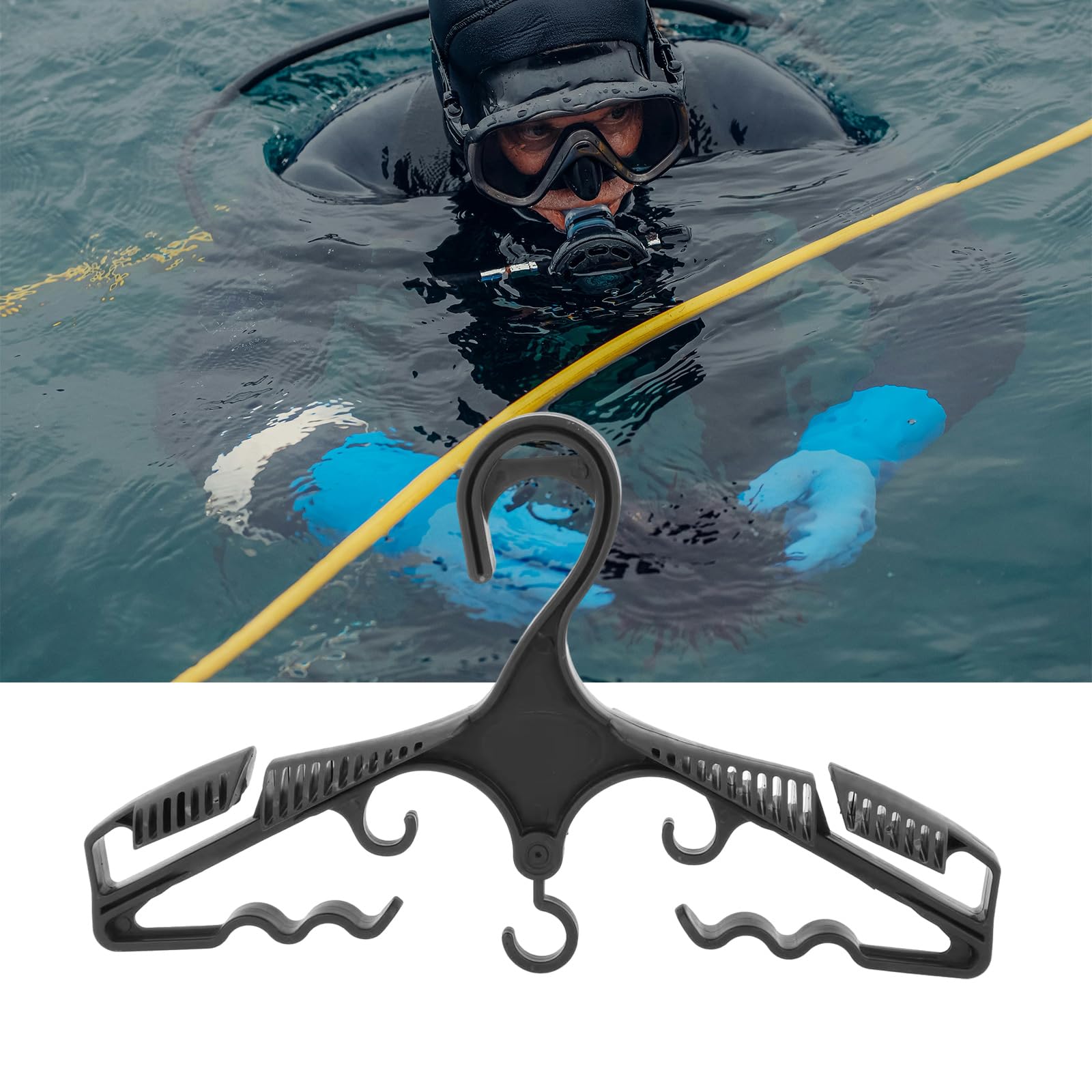 Gancio per muta resistente per kayak e nuoto, soluzione di stoccaggio durevole per centri immersioni, surf e attrezzature per sport acquatici, massimizza lo spazio e previene i danni