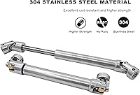 Vista 6 de Eje de transmisión de acero inoxidable 4.409-6.496 in para 1/10 RC Crawler Traxxas TRX6 Axial SCX10 Wraith Capra D90 TF2 Redcat GEN8