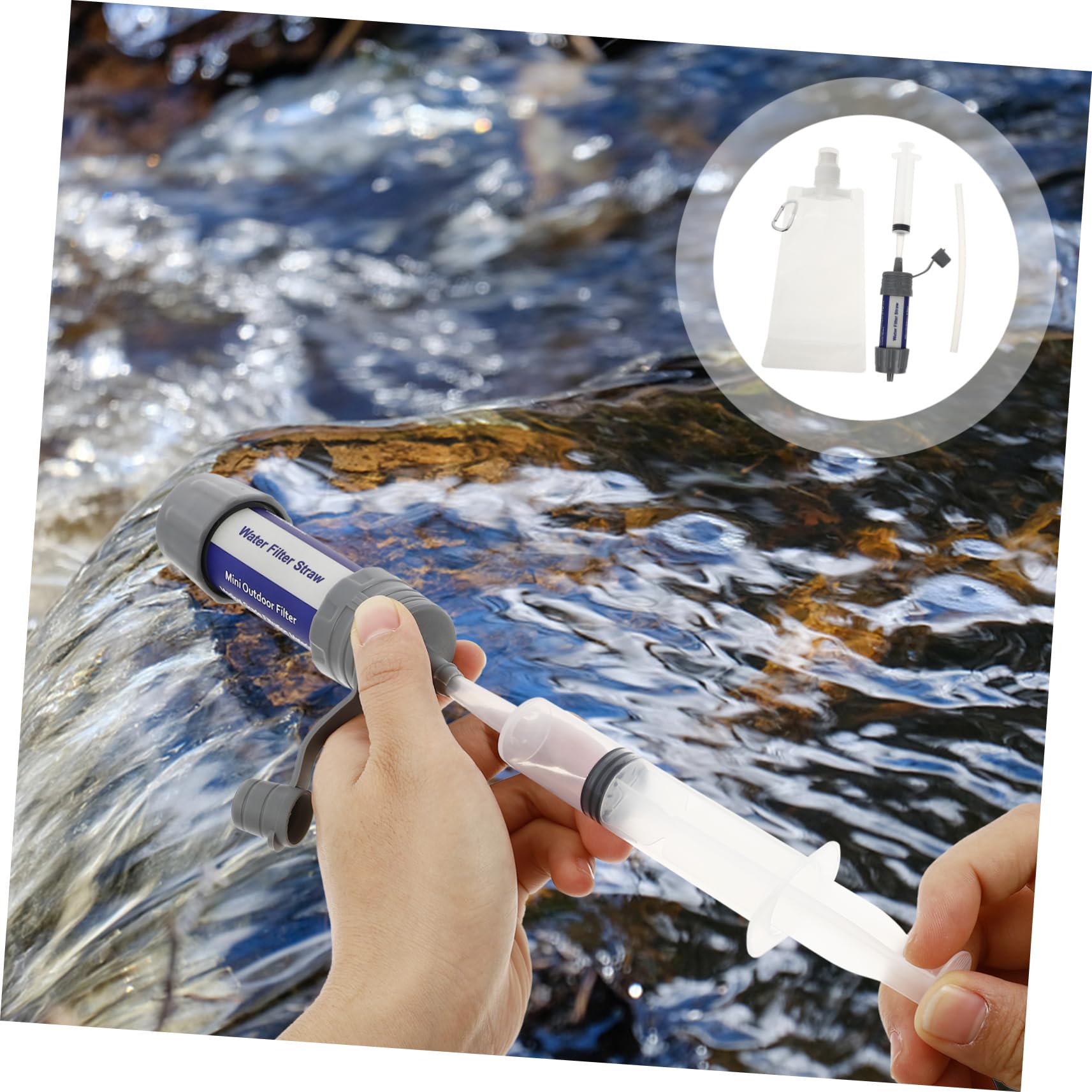 Anneome Purificatore Dacqua Portatile Con Cannuccia Pratico Per Campeggio Escursionismo Filtro 0 01 Per Attrezzatura Da Esterno