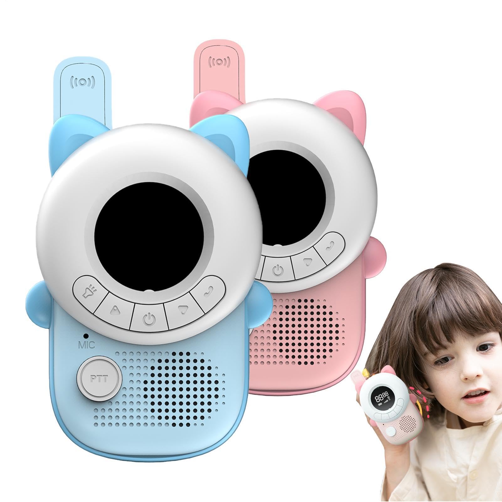 Kinder Walkie-Talkies 2-teiliges LCD-Display mit Taschenlampe tragbar und | 2-Wege Outdoor Walkie-Talkies für und Mädchen Outdoor Reisen Garten Urlaub Geburtstag Party