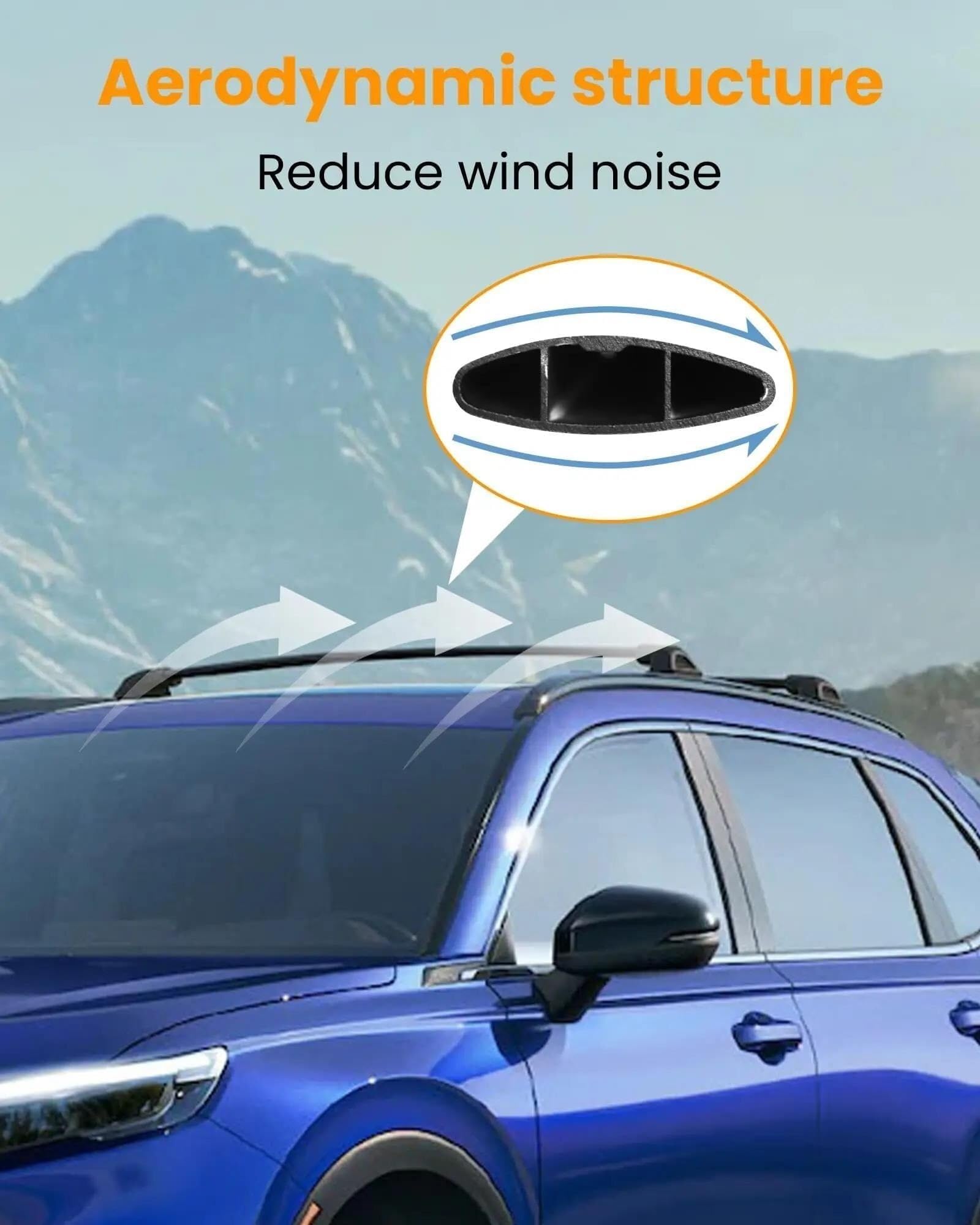 Dachgepäckträger Für CR-V 2023 2024 Aluminium-Seitenschienen Gepäckträger Dachgepäckträger Autoträger 2-teiliges Schienen-Trägersystem Querträger(Silber)