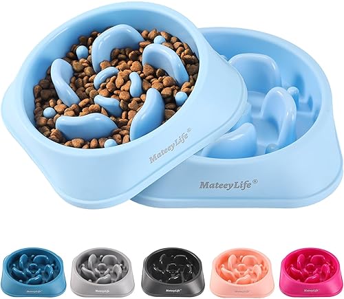 Miniatura 1 de MateeyLife - Cuencos de alimentación lenta, antiasfixia, tipo rompecabezas, interactivos, antideslizantes, para detener la hinchazón, para perros y