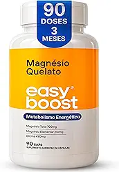 Magnésio Quelato Easy Boost Bisglicinato Quelado 90 Cápsulas