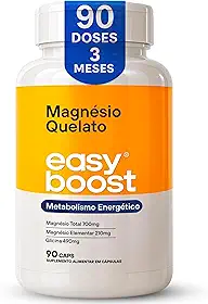 Magnésio Quelato Easy Boost Bisglicinato Quelado 90 Cápsulas