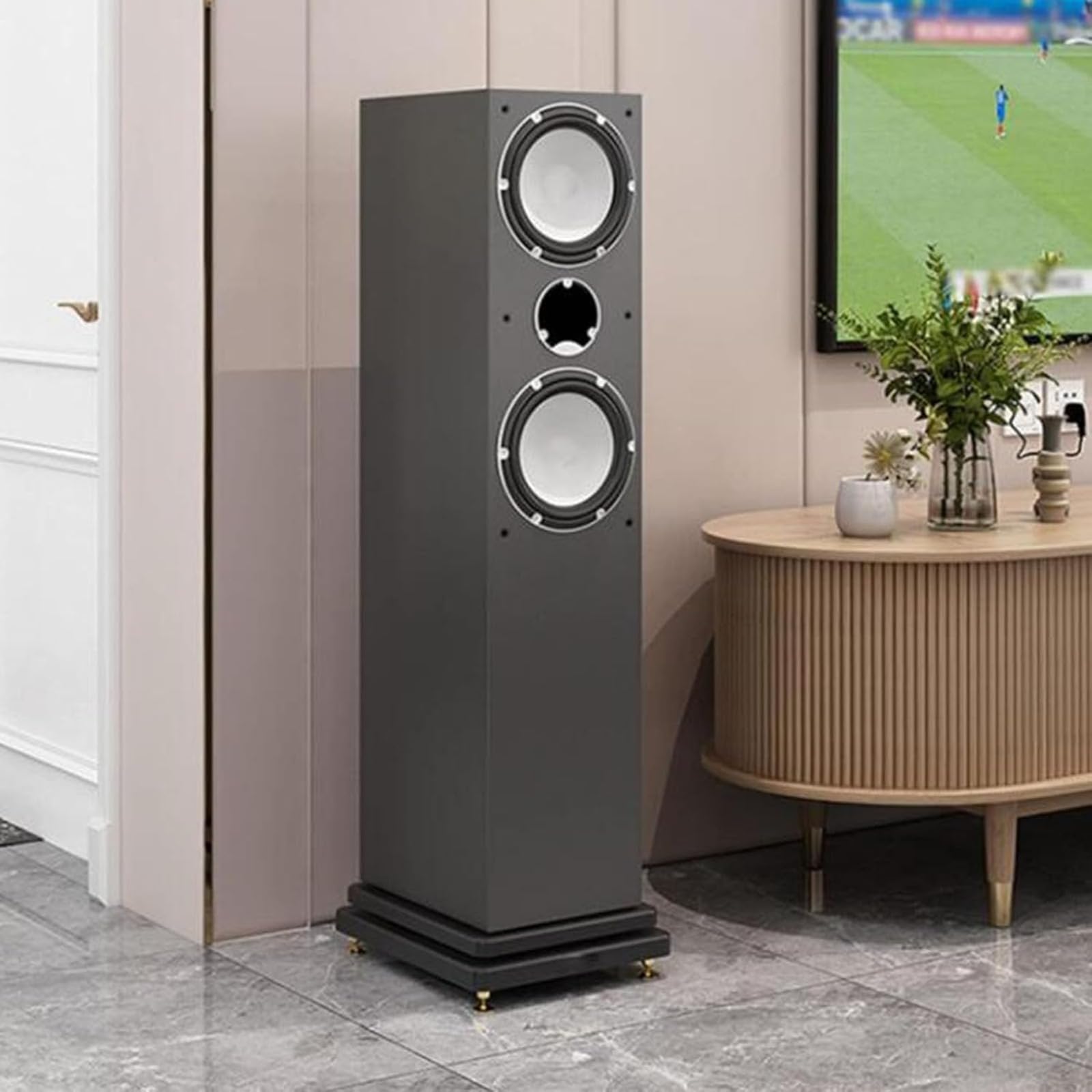 Isolation - Soporte para altavoz de subwoofer, base de doble capa de 30 x