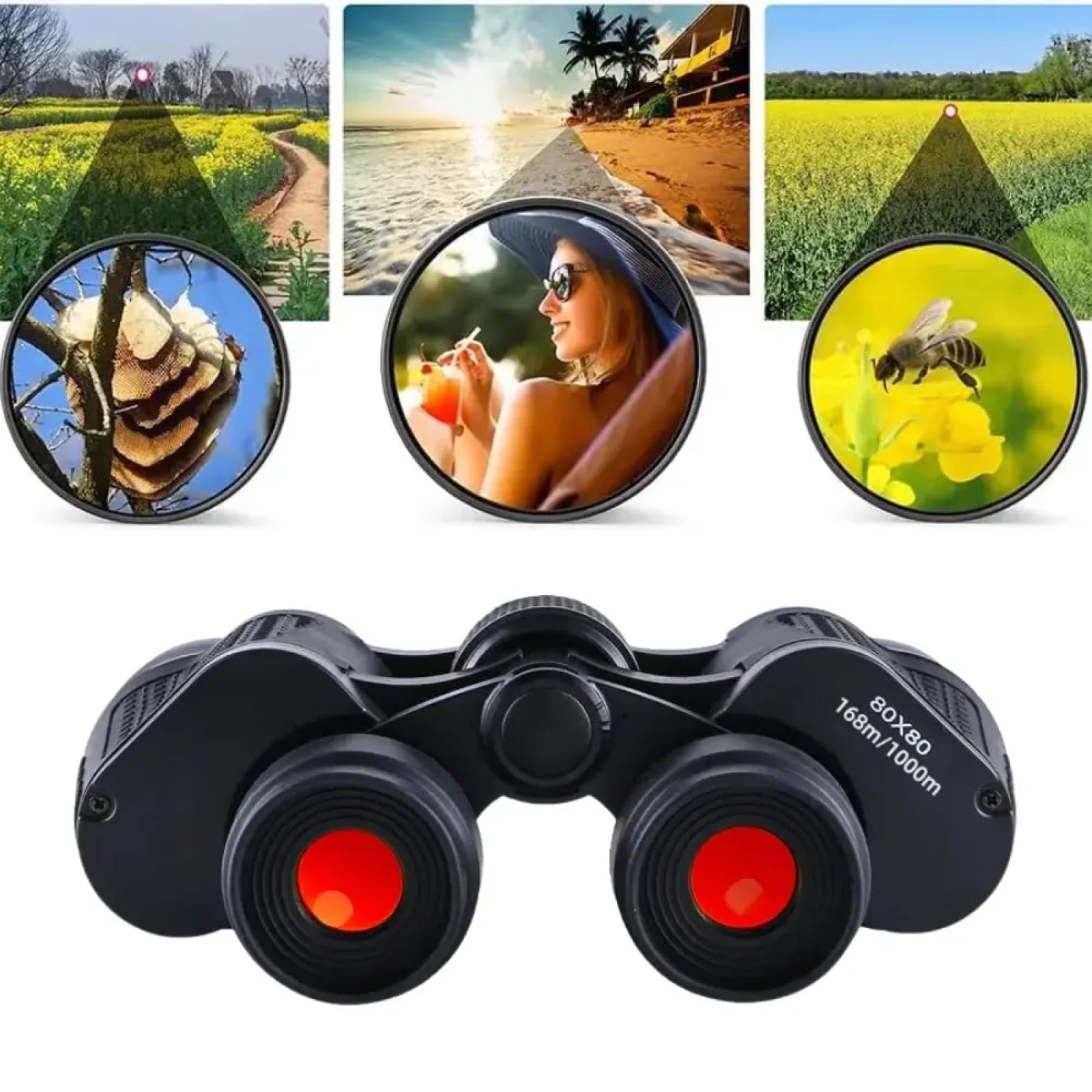 Telescopios de caza para adultos, 80 x 80 pulgadas, largo alcance, alta definición, gran aumento, visión nocturna óptica, para exteriores, telescopios de caza, adultos