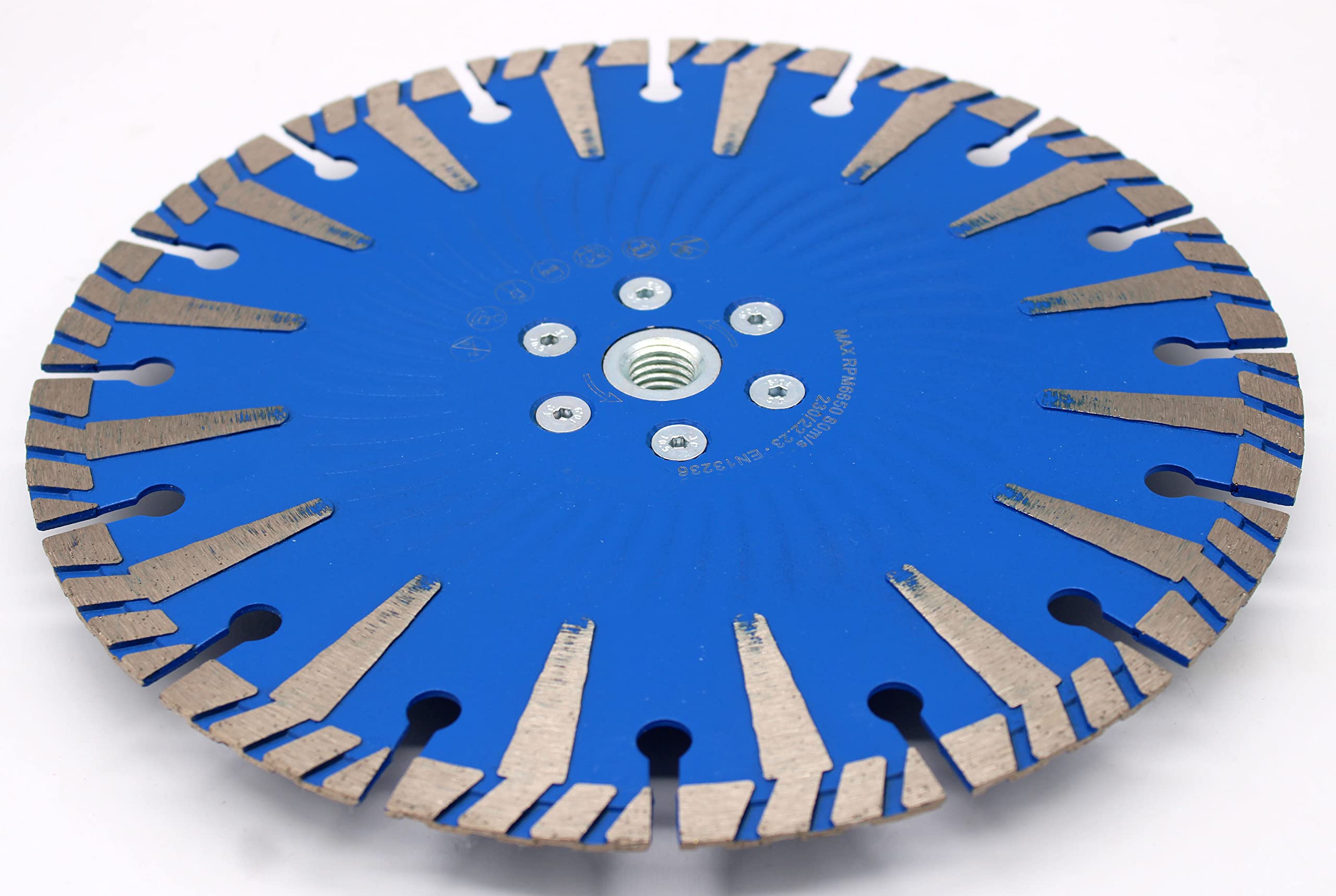 Diamant-Trennscheibe 230mm mit M14 Alu Flansch für Winkelschleifer - Diamantscheibe zum Bündig schneiden von Granit, Naturstein, Beton - 230 mm Steinscheibe in Premium Qualität