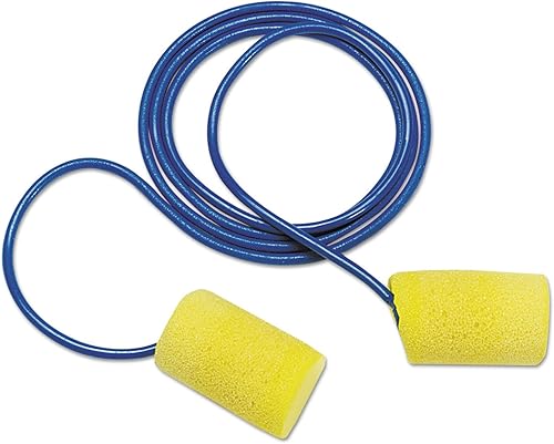 3M 3111101 EAR Classic Tapones para los oídos, con cable, espuma de PVC, amarillo, 200 pares