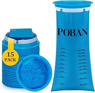 15 Pack Disposable Vomit Bags, 1000ml Leak-Proof Portable Barf Bags for Nausea, Motion Sickness in Cars, Travel, Planes, Taxis, 3rd Gen Upgrade (15 Pack)