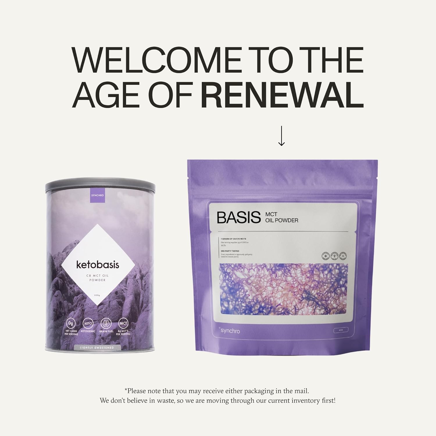 Synchro - Ketobasis MCT Oil Powder, Coconut-Derived Brain and Body Energy Drink, Brain Supplement with Caprylic Acid, Alternative to Caffeine