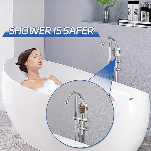 Miniatura 9 de EMBATHER - Filtro de ducha de 20 etapas para agua dura, elimina clorofluorurometales pesados, filtro suavizante de ducha de alto rendimiento para