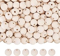 Vista 13 de Mandala Crafts - 2000 cuentas de madera redondas pequeñas de 6 mm para manualidades, suministros de macramé - Cuentas de madera natural sin terminar