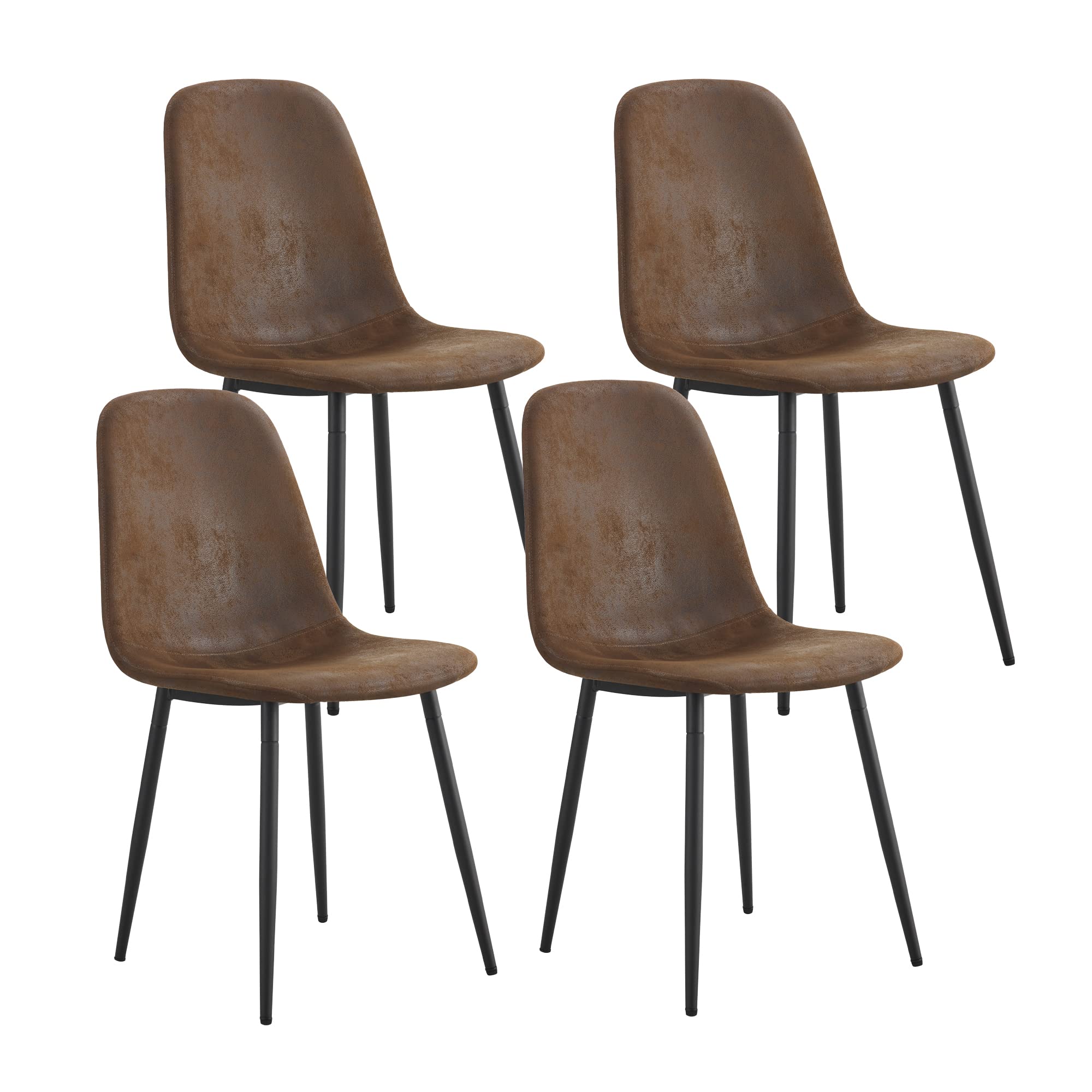 MEMUY Dining Chairs Set of 4 Faux Leather Upholstered Dining Chairs Mid