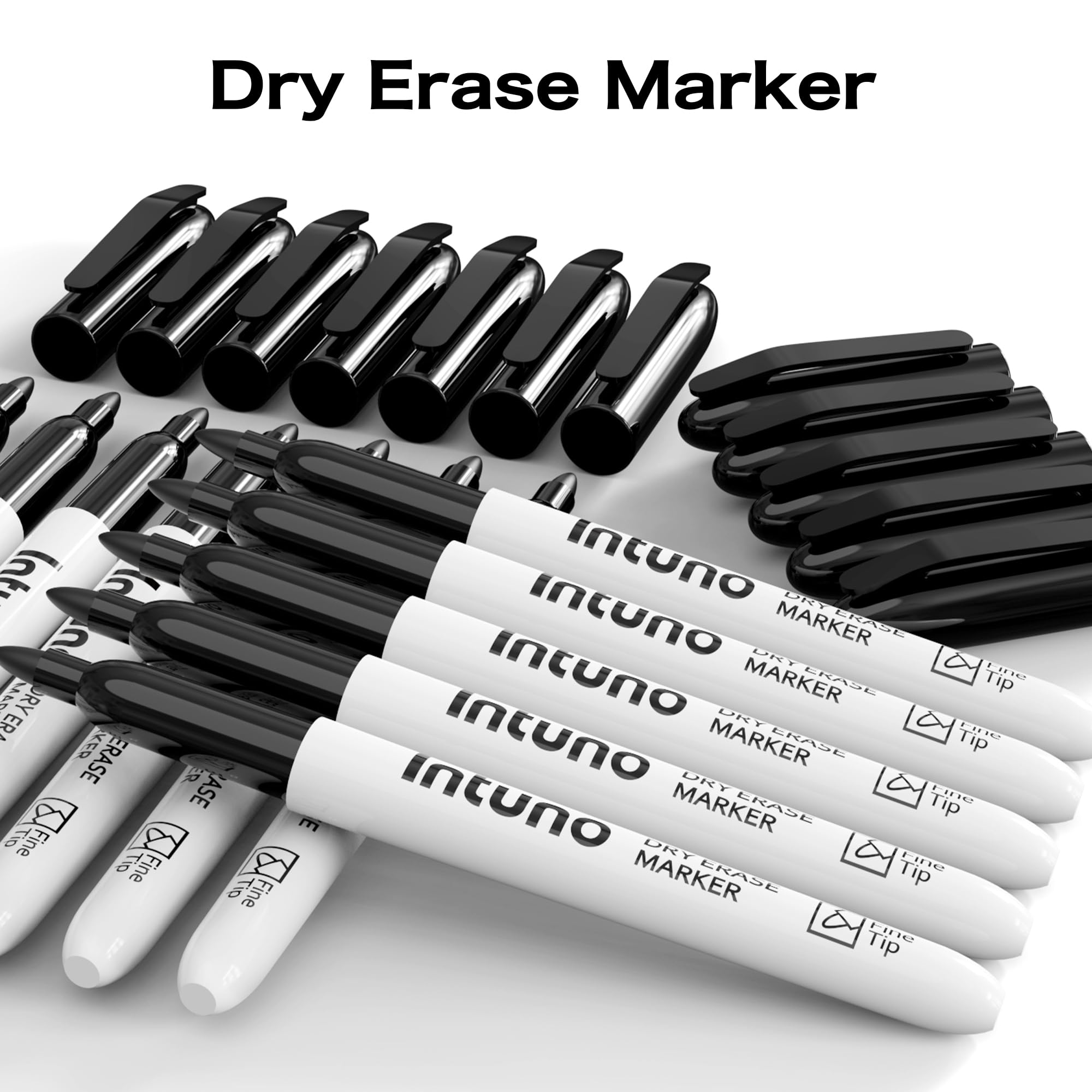 Dry Erase Markers 108 Count Black Fine tip Low-Odor Perfect for Office Teaching Meeting Presentation Classroom Home — view 2