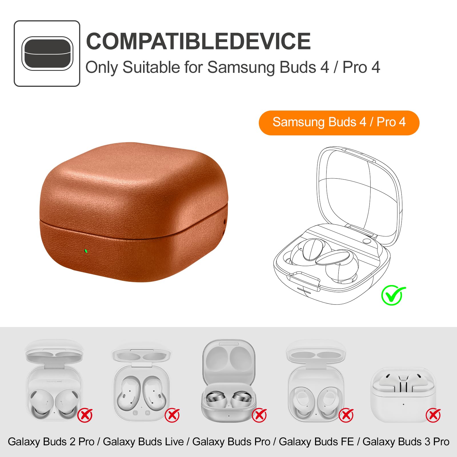 Amazon.com: ICARER Galaxy Buds 4 Case/Galaxy Buds 4 Pro Genuine