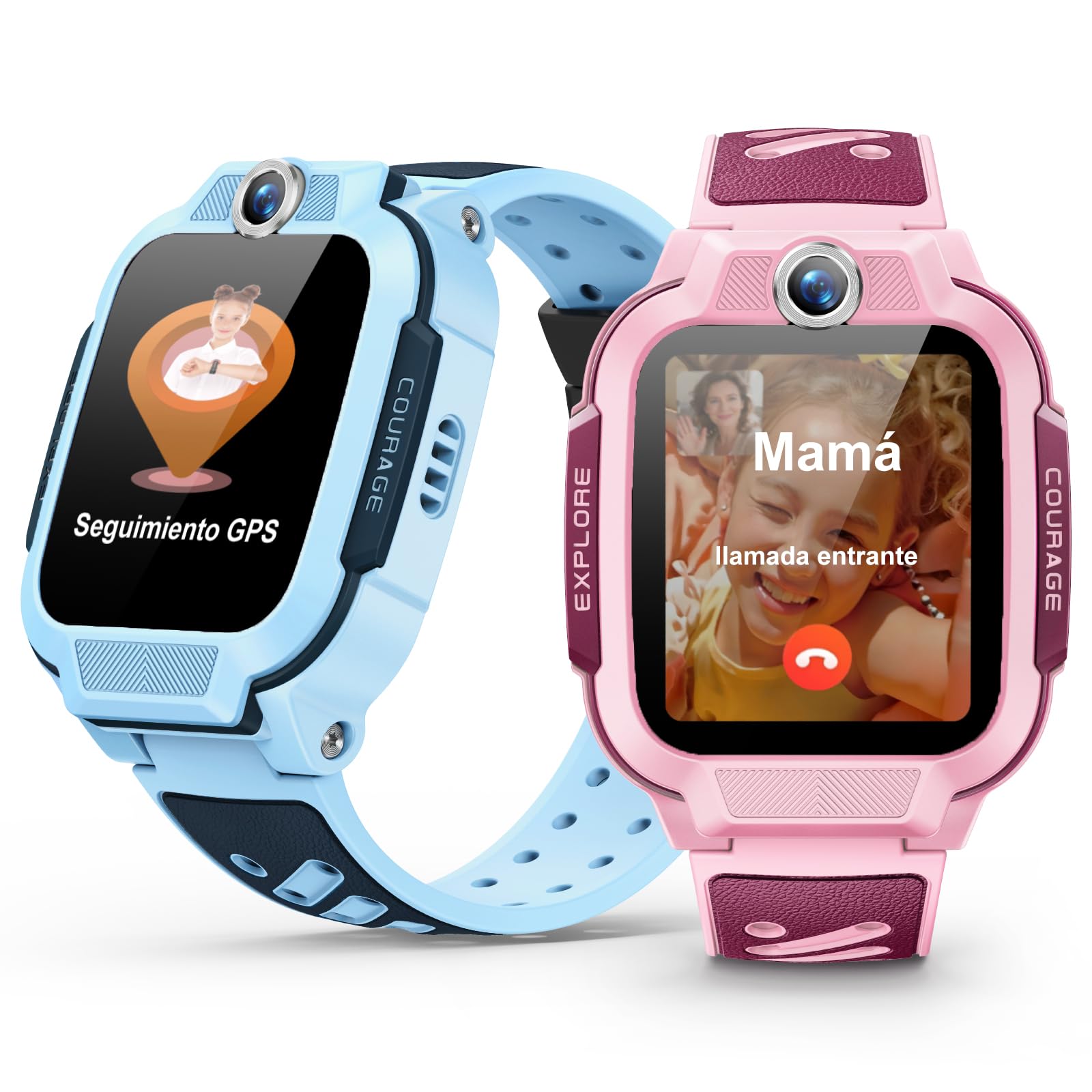 imoo Z1 Kids Smartwatch, Smartwatch for Boys and Girls with GPS Locator and Calls, 4G Video Call and Phone, IPX8 Waterproof, Pedometer and Class Mode (Blue, Z3)