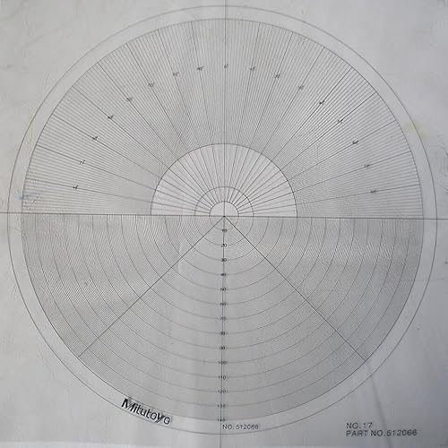 Optical Comparator Chart for Profile Projector Overlay Chart for Mitutoyo 512066