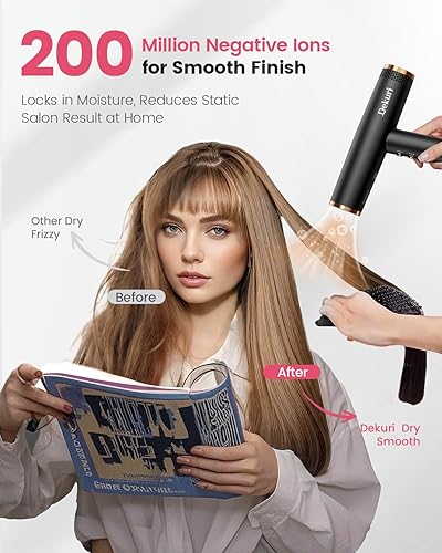 Miniatura 3 de Secador de pelo, 110,000 rpm, secador profesional de alta velocidad para secado rápido, 200 millones de secador de pelo ligero iónico con difusor