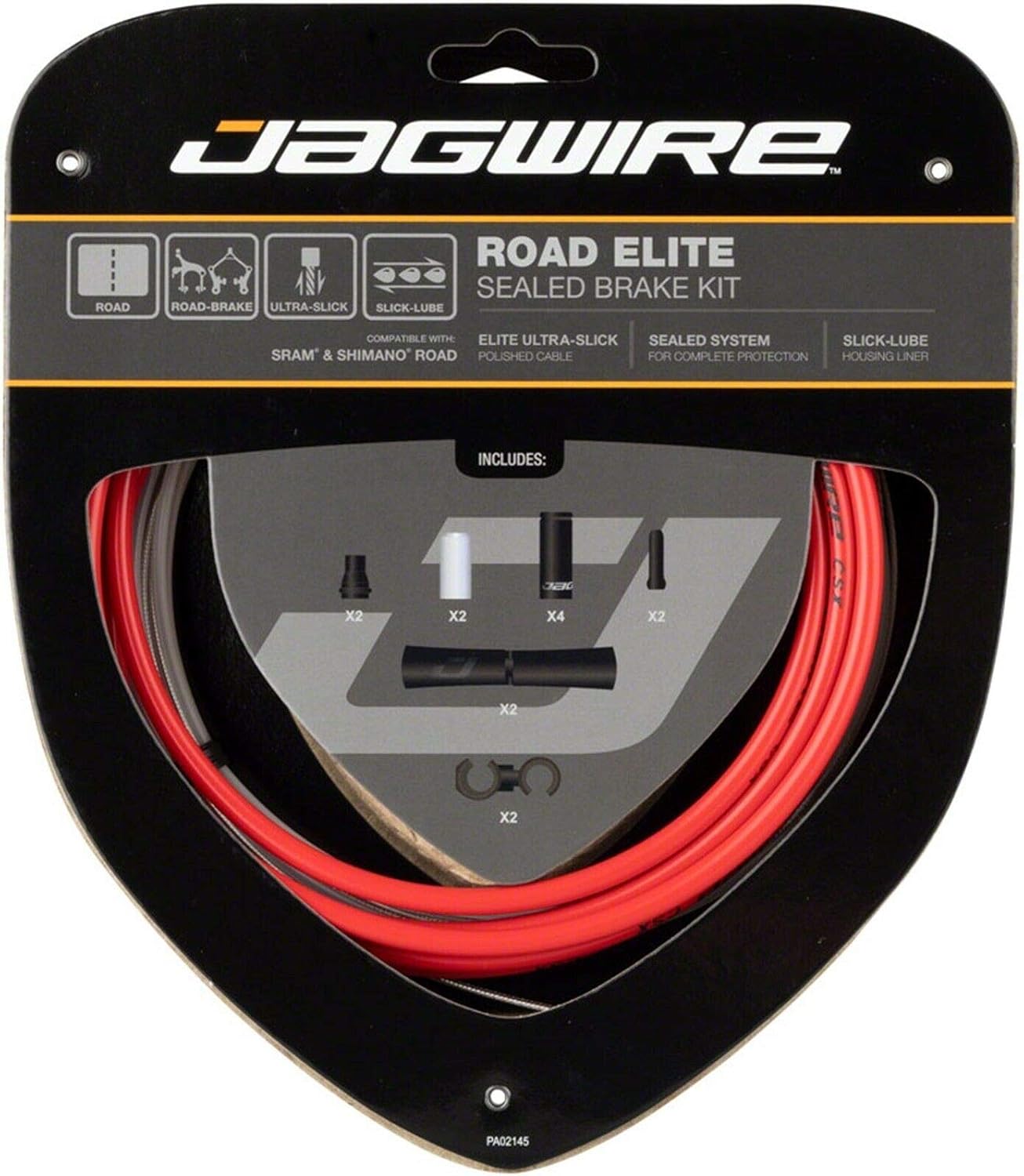 Jagwire JW-RCK700 Road Elite Link Brake Kit Cable, Black, One Size