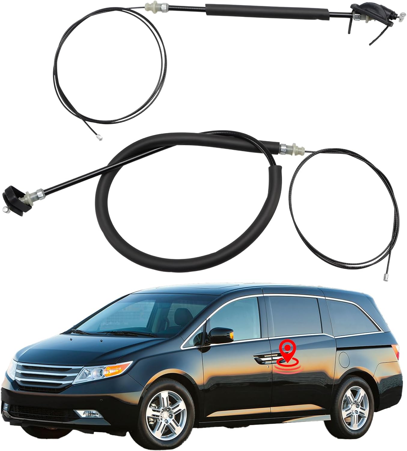 EVRBUL Left & Right Side Power Sliding Door Cable Kit Compatible with Honda Odyssey 2011 2012 2013 2014 2015 2016 2017 2018 2019 2020 Replace# 72546-TK8-A01