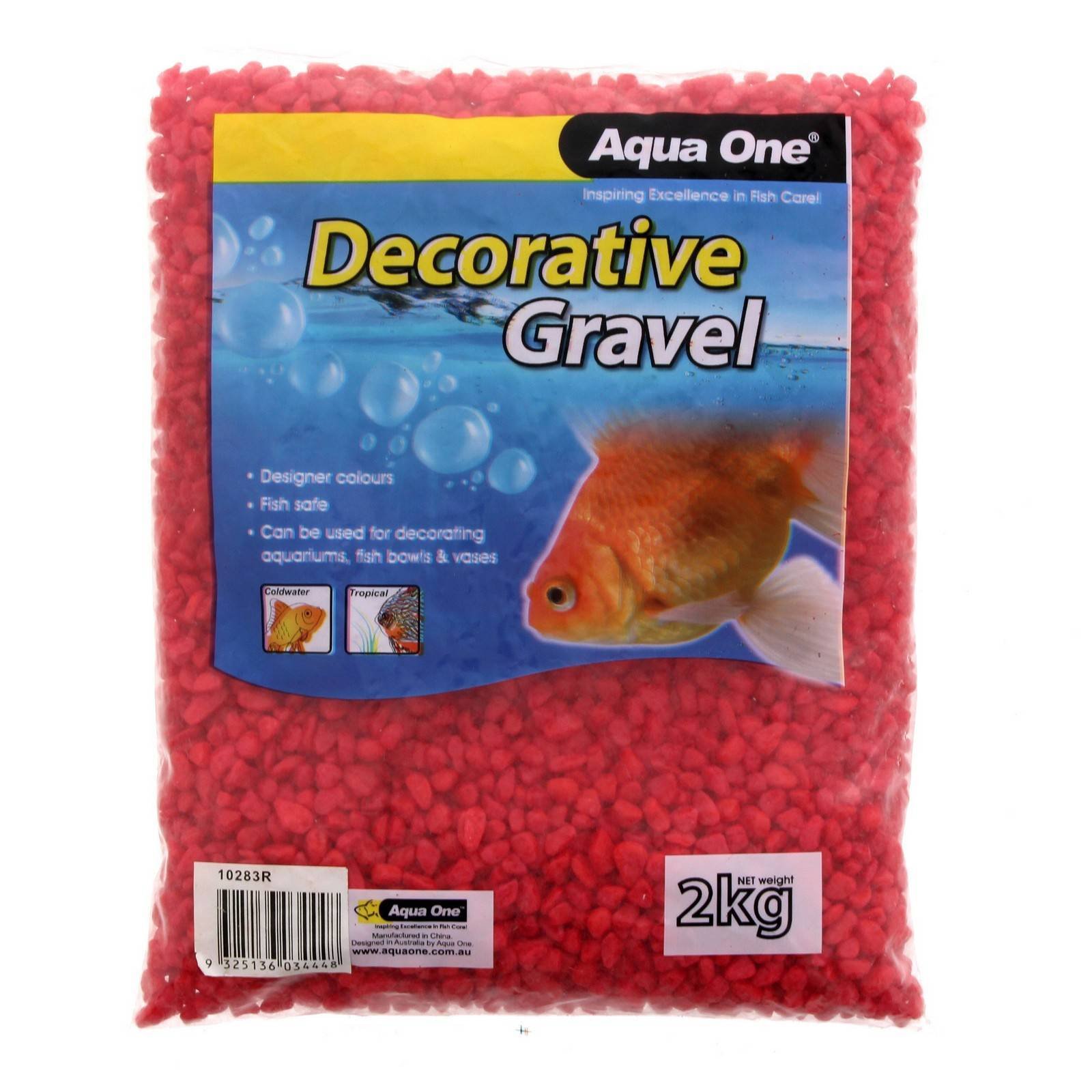 Aqua One Gravel, 2 kg, 7 mm, Scarlet Red