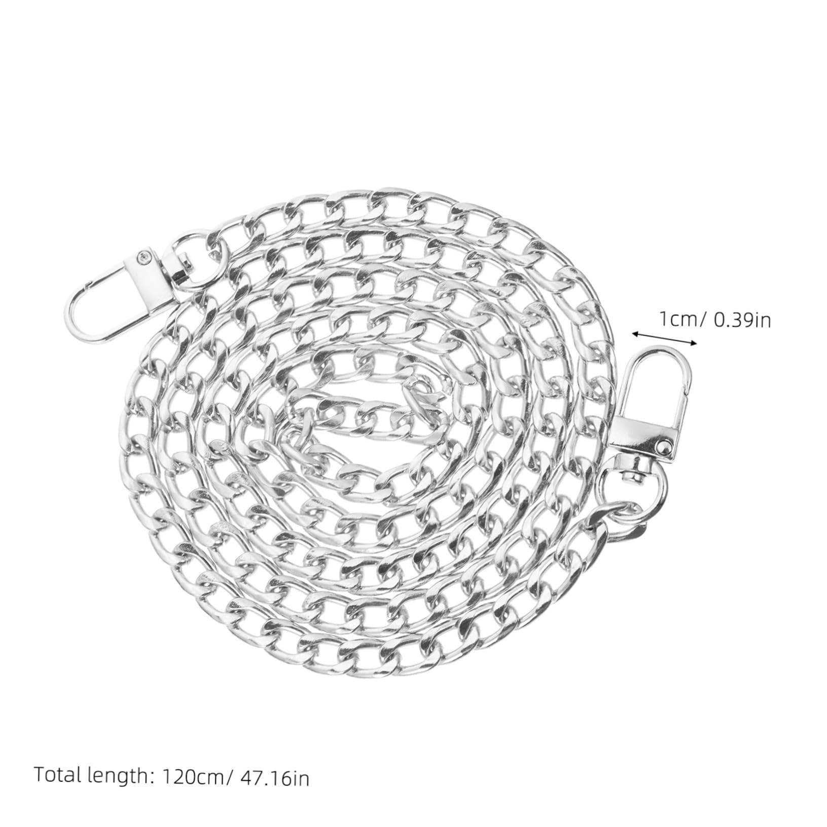 Gatuida 8 Piezas Cadena para Bolso de Metal Correa Cruzada de Cadena Desmontable Correa Plana para Bolso Bandolera Cartera de Mano de Repuesto