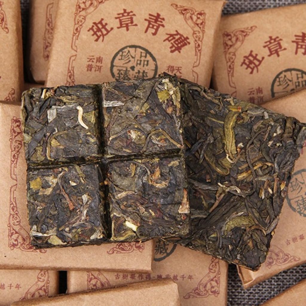 Tè Pu-erh Crudo Dello Yunnan | Mattone Di Tè Verde, Pre-segnato Per Una Facile Rottura, 36g/mattone | Confezione Singola | Tè Per Il Consumo Quotidiano (36g * 20/14.82 oz)