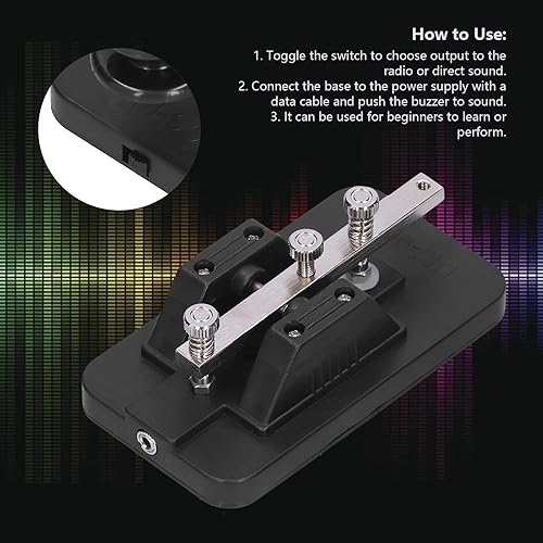 Miniatura 5 de Tecla de telégrafo y sonda, teclados Morse, sintetizador y estación de trabajo teclados código morse clave telégrafo Tapper manual CW práctica