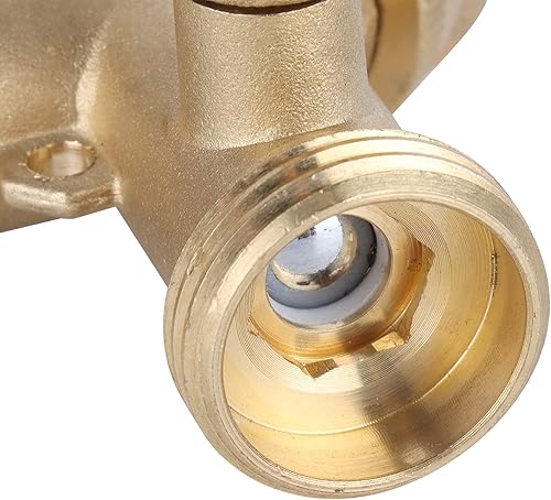 Miniatura 7 de Divisor de manguera de jardín de 2 vías, conector de manguera de jardín resistente de latón y divisor de salida para NPT 34, divisor de manguera de