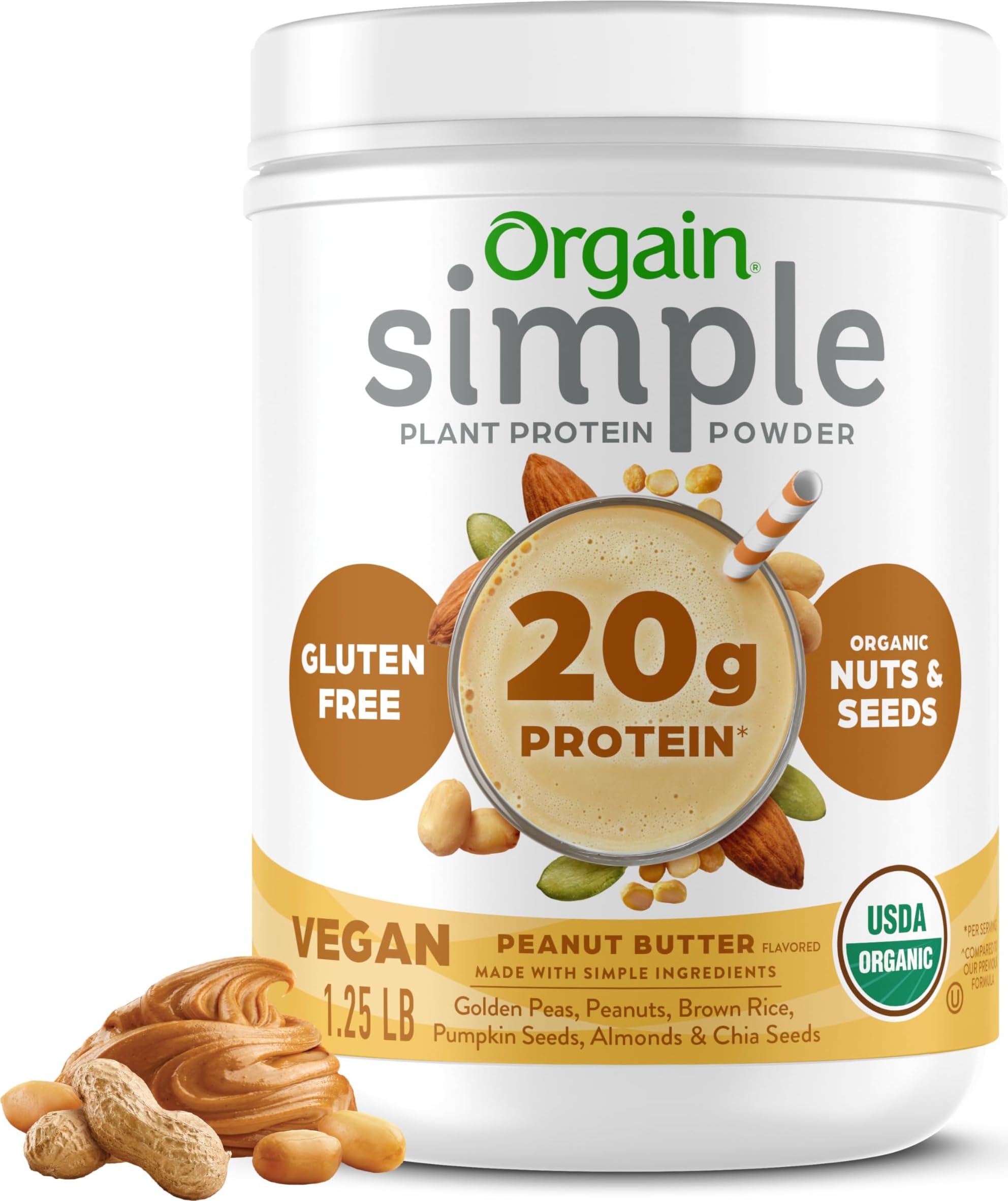 Orgain Organic Simple 20g Vegan Protein Powder, Chocolate, 1.25lb — Amazon image 9
